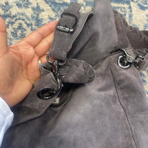 Sorial gray Suede slouch bag - Picture 8 of 14